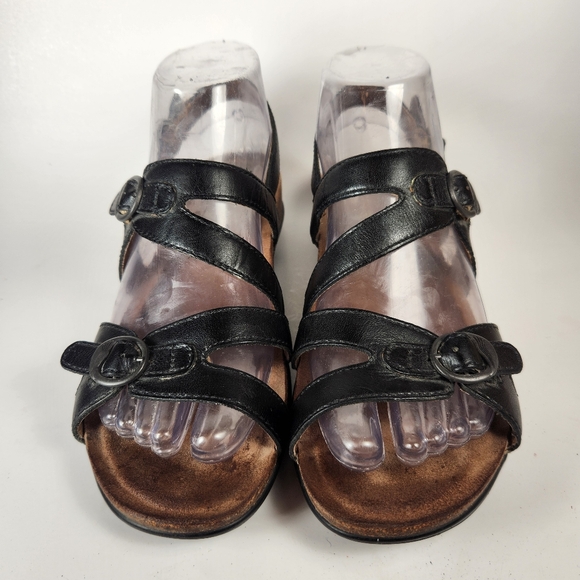 DANSKO Women's Jameson Sandal 7 EU 37 Black Leather Slingback Comfort Shoe - Picture 10 of 10